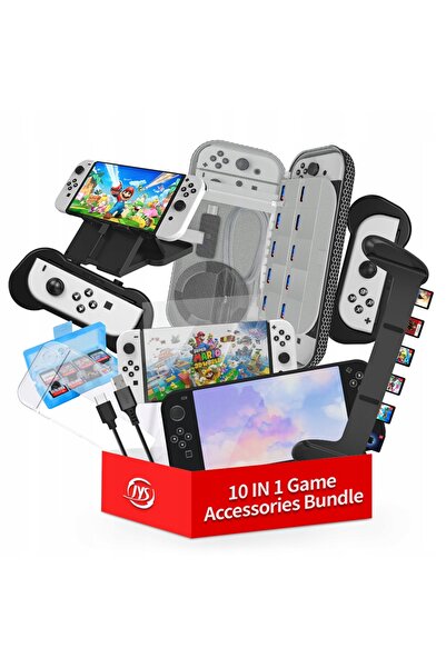 NO BRAND Suport și carcasă 10 în 1 pentru Nintendo Switch OLED