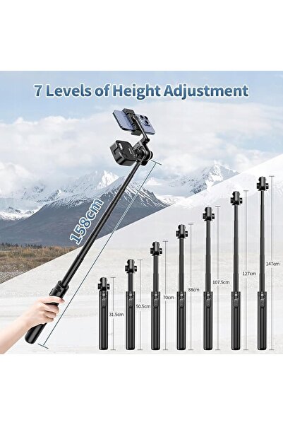 ulanzi Trepied Monopied Selfie Stick MT-70 Pilot 1/4 ISO 2x Suport Telefon