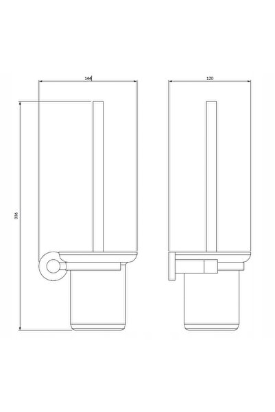 Omnires PROIECT MODERN perie de toaletă grafit periat MP60620GR