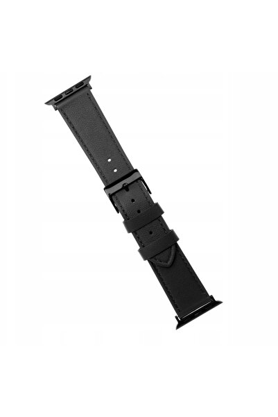 FIXED Curea de piele Pasek pentru Apple Watch 40/41/42 mm, neagră