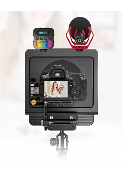 LENSGO Teleprompter VLOG de 10 inch cu ecran monitor pentru telefon și tabletă