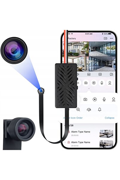 NO BRAND Cameră spion mini WiFi ascunsă, vizualizare la distanță Android, sen...