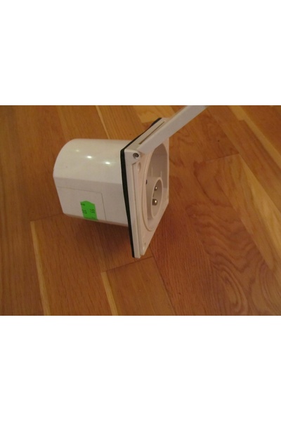 Proplus Priză CEE pătrată albă 230V 16A IP44 cu garnitură de cauciuc