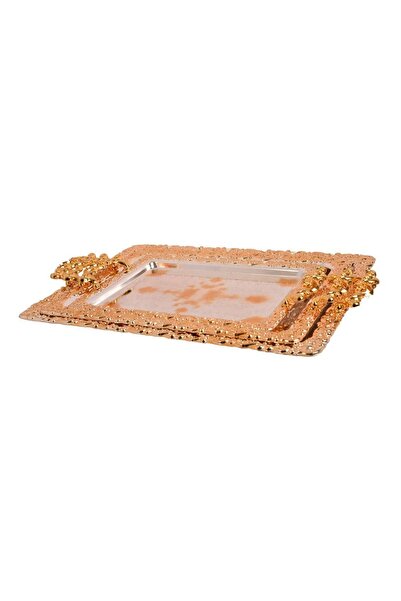 China 3-piece stainless steel serving tray set