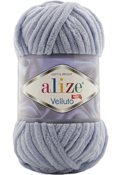 Alize Velluto Kalın Kadife El Örgü İpi 87 Kömür Gri