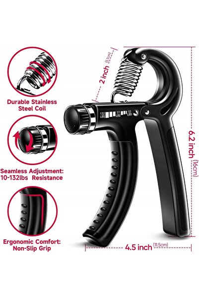 NO BRAND FitBeast Set de antrenament pentru mâini 5-în-1, Aparat de exerciții...