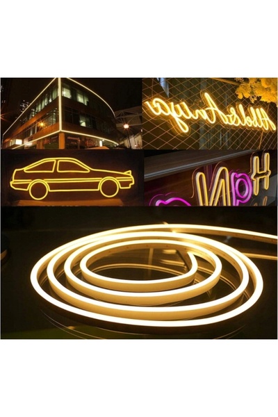 NO BRAND 2835 Kit bandă impermeabilă furtun neon 45m rece 230V IP67