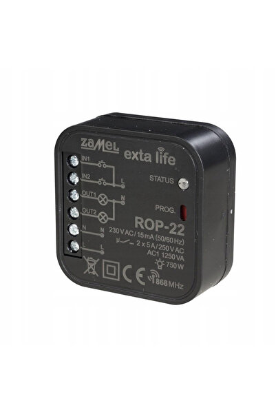 ZAMEL Receptor transponder radio cu 2 canale, bidirecțional TIP: ROP-22