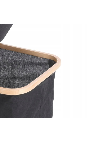 Bathroom Solutions Coș de rufe cu două compartimente, coș închis 53x50 cm