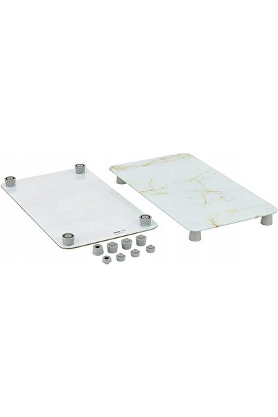 Wenko Placă de sticlă protectoare pentru blat de bucătărie, design marmură al...
