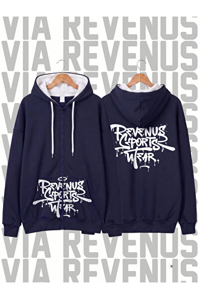 Vordevia Revenus Front and Back Printed Unisex Zippered Hooded Sweatshirt Car...