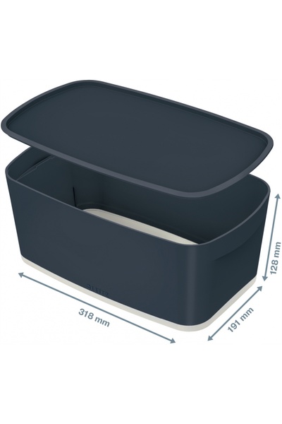 Leitz Cutie MY BOX mică cu capac COSY grafit
