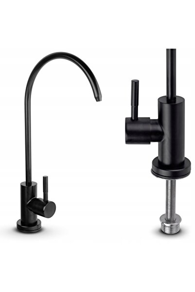 NO BRAND Robinet negru pentru filtru de apă cu osmoză inversă, cu o singură i...