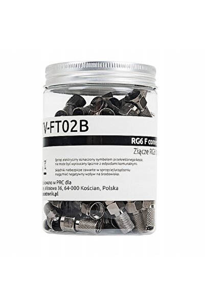 Spacetronik 100x conector de antenă tip F cu filet și garnitură de cauciuc