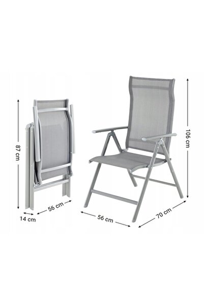 SONGMICS Scaun de grădină, de terasă, de balcon, reglabil