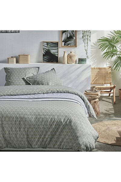 Today Lenjerie de pat din bumbac cu model geometric 220 x 240 cm, fețe de per...