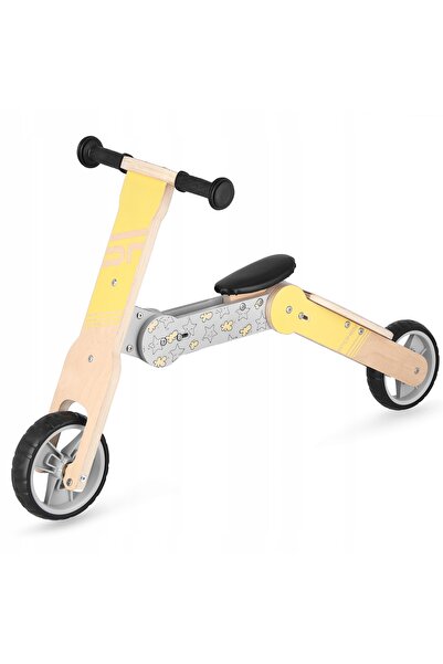 Spokey Bicicletă și trotinetă 2 în 1 WOO-RIDE 940907 galben deschis