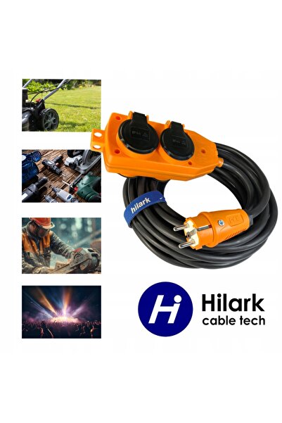 NO BRAND Cablu prelungitor OW H05RR-F 3x2,5 2m, splitter cu 4 prize, ștecher ...