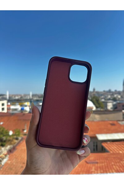 Mobildizayn iPhone 11 Uyumlu Baskılı Bordo Renkli Telefon Kılıfı K234