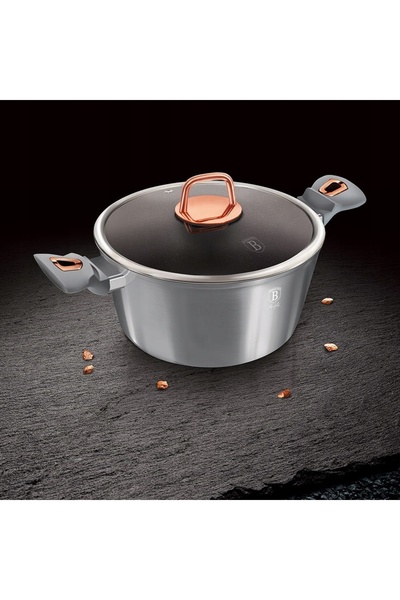 Berlinger Haus Vas de gătit cu capac, tradițional, 6,1L, granit, 28cm, pentru...