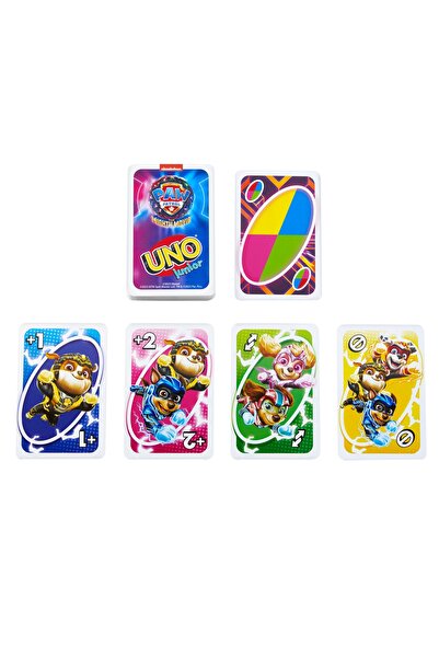 NO BRAND Set de joc de cărți UNO Junior pentru copii 3 în 1 Paw Patrol Casa P...