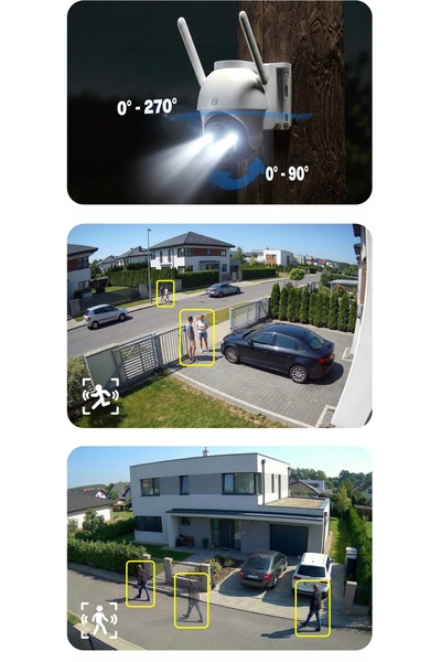 NO BRAND Cameră PTZ de exterior, alimentată solar, cu cartelă SIM 4G, 3MP