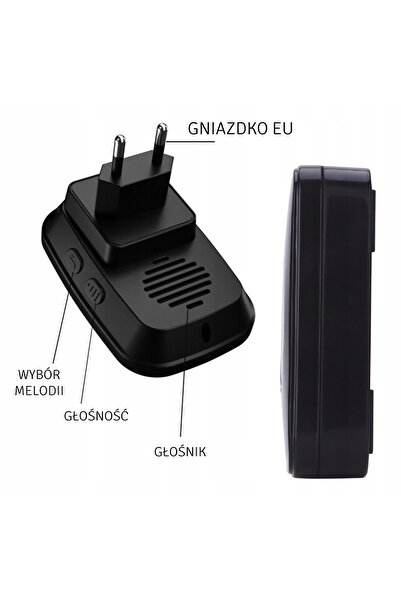 NO BRAND Sonerie wireless pentru ușă și poartă, impermeabilă + 3x baterii AA