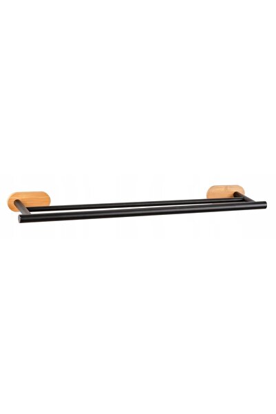 Wenko Suport prosoape dublu 60 cm negru