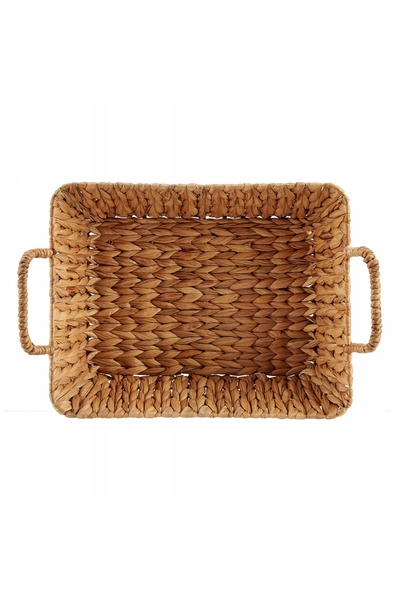 Black Red White Coș decorativ cu mânere, 40 x 29 cm, zambilă de apă