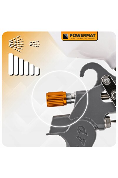 Powermat KIT PISTOL DE VOPSIT HVLP 1,4mm REZERVOR 600 ML PM-PDM-170TZ