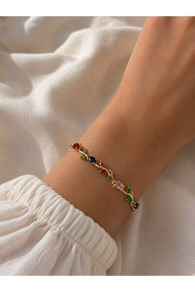 stainless steell Zircon Stone Ivy Steel Bracelet