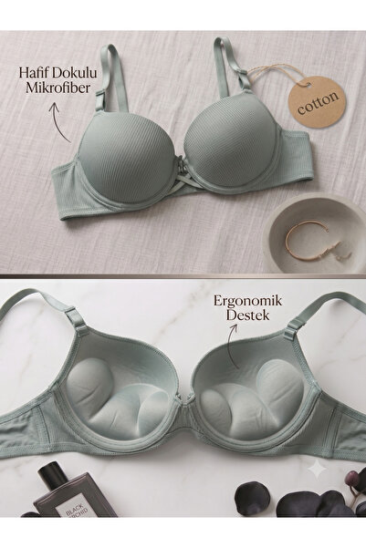 Lavint Homewear حمالة صدر مبطنة للغاية من نوع Ultra Push-Up بلون أخضر نعناعي ...