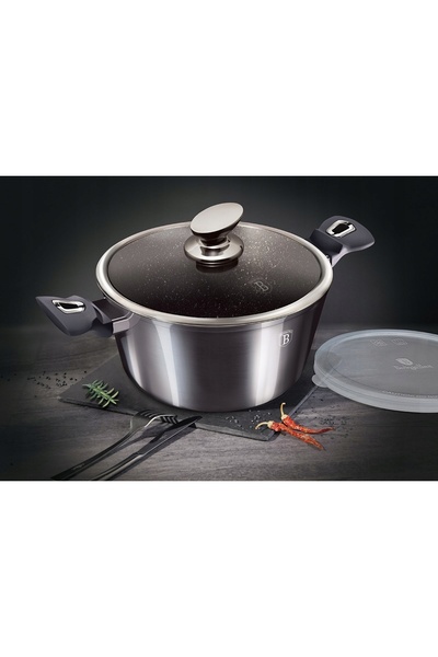 Berlinger Haus GARNEK vas de piatră de 30cm cu capac, pentru inducție și gaz