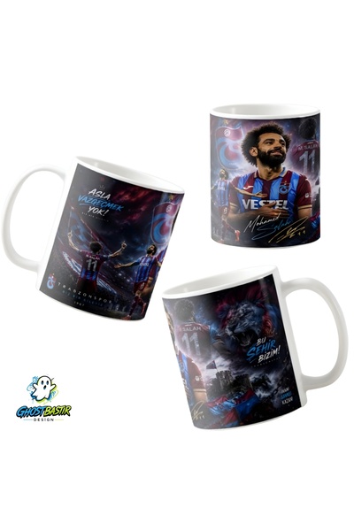 Ghostbastır Design كأس محمد صلاح باللون الأزرق العنابي |   قطعة واحدة K0498