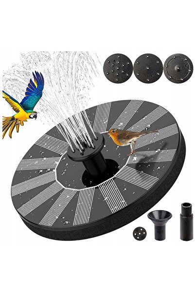 Stator Fântână solară plutitoare pentru iaz, de exterior, cu lumină LED RGB ș...