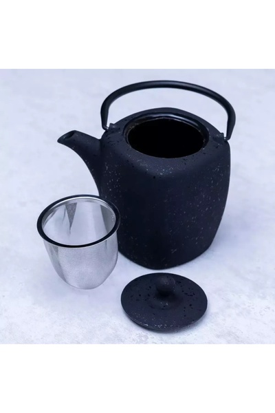 Kinghoff DZBANEK Ceainic din fontă cu infuzor și sită pentru ceai, cafea și p...
