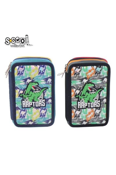 CasaDesteapta.ro SC3177 - Penar 3 Fermoare, Raptors, 19,5X12X6,5CM - S-cool-f...