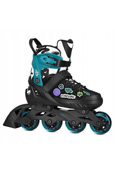 Nils Extreme Patine reglabile pentru copii 33-36 Turcoaz Cauciuc Confortabile...