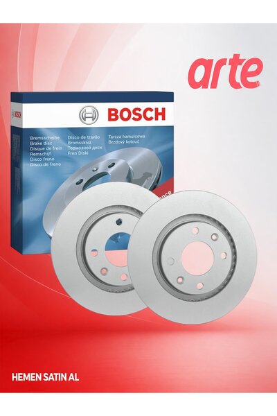 Arte Peugeot 301 (2012–2024) Uyumlu | Bosch Ön Fren Disk ve Balata Takımı | İçten Havalandırmalı | Oriji