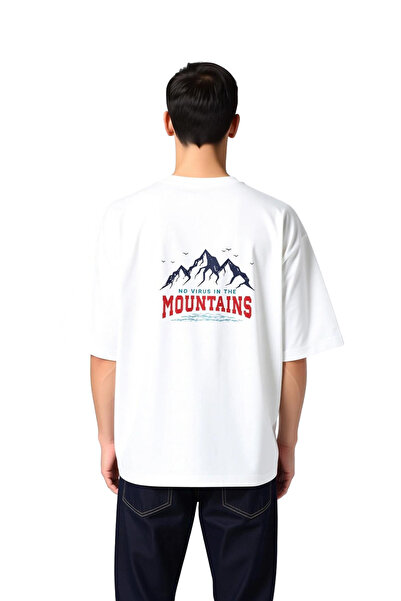 PayBuy Men's Oversize T-Shirt Mountain Landscape Printed Nature-Themed Relaxe...
