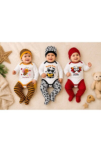 Organic Product DimpleBaby طقم ملابس أطفال من تايني جوي مكون من 3 قطع