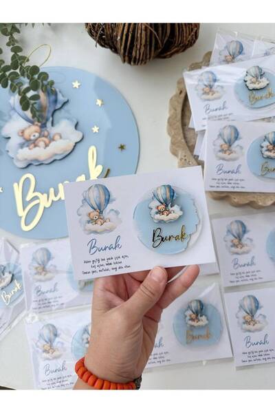 LİMERA HEDİYELİK KİŞİYE ÖZEL MAGNET (10 ADET ) Bebek Hediyelik,Doğum,Mevlid,H...