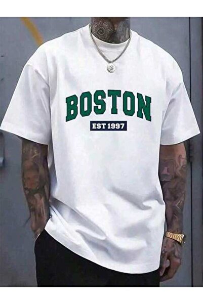 21JNRY Men's Boston Proud Graphic Tee, Soft Breathable Short Sleeve, Casual S...