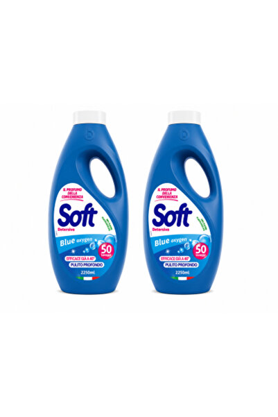 SOFT Set de 2 x Detergent lichid Blue Oxygen, 2250 ml, 50 spălări/flacon, tot...