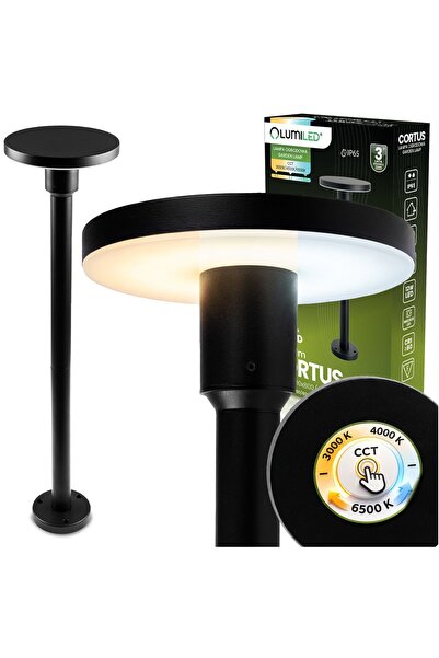 Lumiled Lampă de grădină exterioară LED CCT pe stâlp 12W 3000-6500K IP65 CORTUS