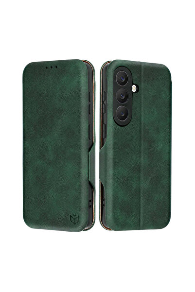 Techsuit Husă pentru Samsung Galaxy S26, Safe Wallet Plus, negru - verde