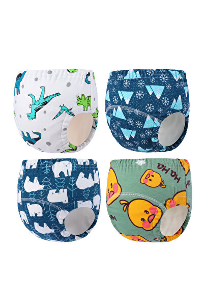 BYBEO 4 Piece Potty Training Underwear, 6 Layers Breathable Cotton Absorbent ...