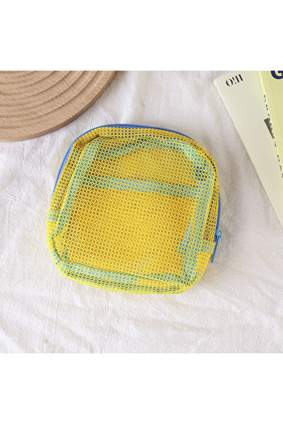 choice2 Yellow-No handle Mesh Pouch Dopamine-Colored Travel Portable Charging...