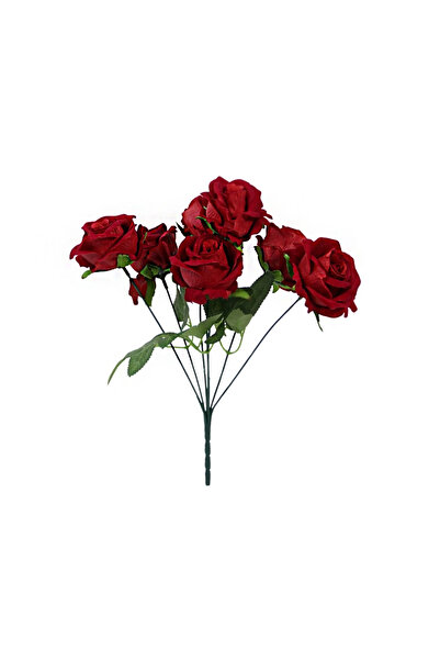 Dekorsende Artificial Rose Bunch Red 7 Heads 35 cm