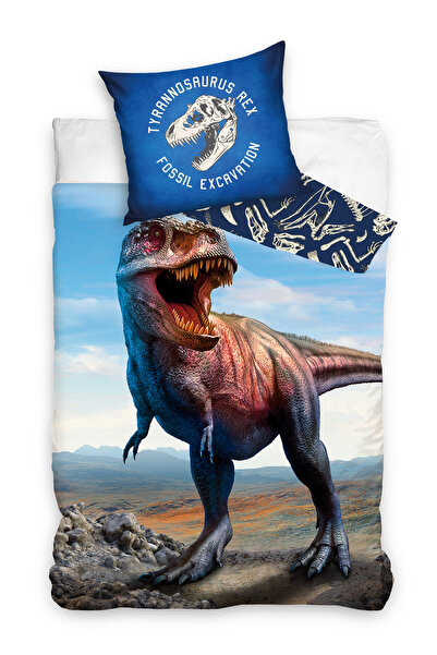 CARBOTEX Lenjerie de pat Jurassic World T-REX 140X200